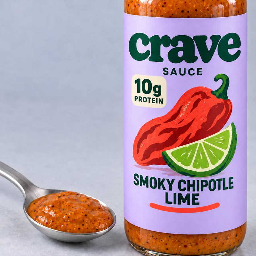 crave chipotle detail packaging concept with 10g protein badge